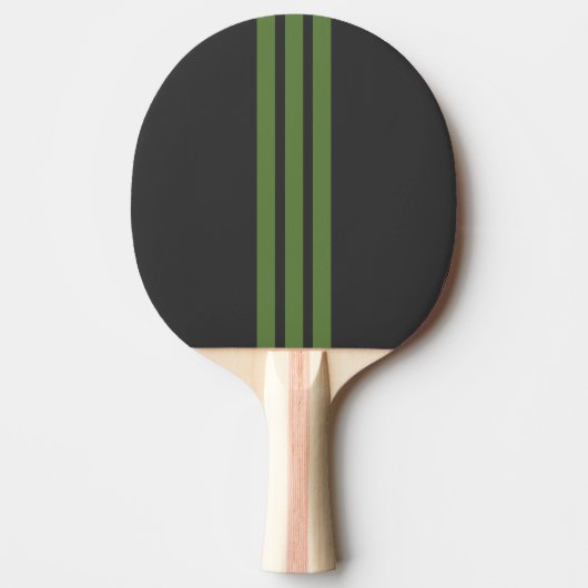 Green Sports Stripe Ping Pong Paddle 卓球ラケット (正面)