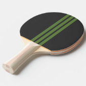 Green Sports Stripe Ping Pong Paddle 卓球ラケット (正面アングル)