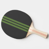 Green Sports Stripe Ping Pong Paddle 卓球ラケット (横)