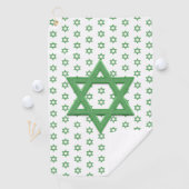 Green Star of Davidシームレス ゴルフタオル (インサイチュ)