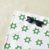 Green Star of Davidシームレス ビーチタオル (インサイチュ)