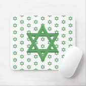 Green Star of Davidシームレス マウスパッド (マウス)