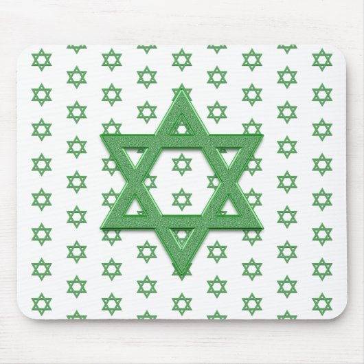 Green Star of Davidシームレス マウスパッド (正面)