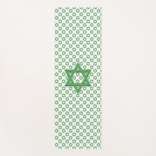 Green Star of Davidシームレス ヨガマット (正面)