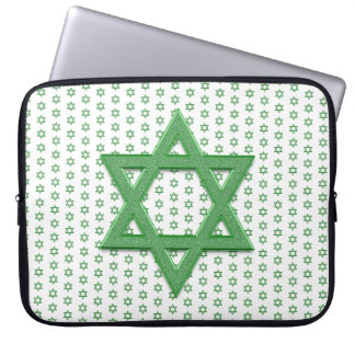Green Star of Davidシームレス ラップトップスリーブ