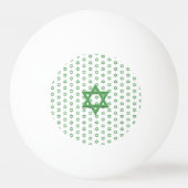 Green Star of Davidシームレス 卓球ボール (裏面)