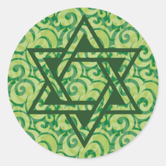 Green Star of Davidスタンプ ラウンドシール