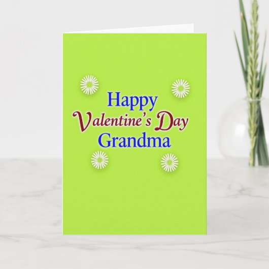 Green Starburst Grandma Card カード (正面)