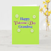 Green Starburst Grandma Card カード (黄色い花)