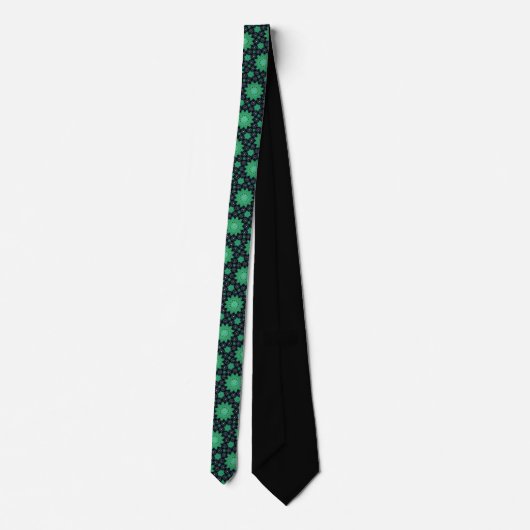 Green Starburst Neck Tie ネクタイ (裏面)