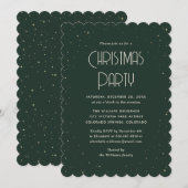 Green Starry Christmas Party 招待状 (正面/裏面)