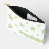 Green Stars Pattern Constellation Pencil Case アクセサリーポーチ (見開き)