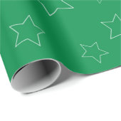 Green Stars Wrapping Paper ラッピングペーパー (ロールコーナー)