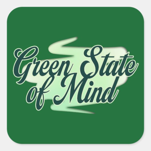 Green State of Mind St Patrick’s Day - Autocolante スクエアシール (正面)