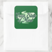 Green State of Mind St Patrick’s Day - Autocolante スクエアシール (バッグ)