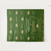 Green Step and repeat Graduation Backdrop banner タペストリー (正面(横))