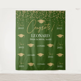 Green Step and repeat Graduation Backdrop banner タペストリー