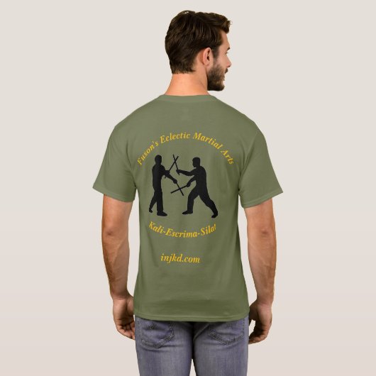 Green Stick Fighting Filipino Martial Arts shirt Tシャツ (裏面フル)