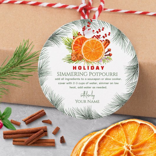 Green Stovetop Christmas Simmering Potpourri フェイバータグ