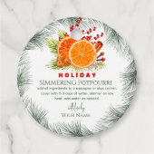 Green Stovetop Christmas Simmering Potpourri フェイバータグ (正面)