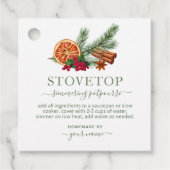 Green Stovetop Potpourri Tag フェイバータグ (正面)