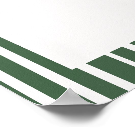 Green Stripe Coquette Bachelorette Weekend Welcome ポスター (角)