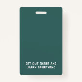 Green Stripe Homeschool Educator ID Badge バッジ (裏面)