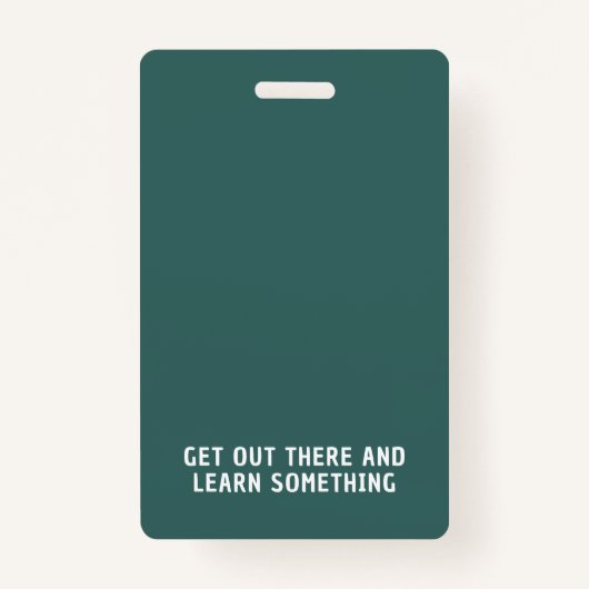 Green Stripe Homeschool Student ID Badge バッジ (裏面)