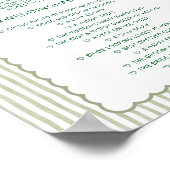 Green Stripe I Spy Wedding Game Wedding Photo Hunt ポスター (角)