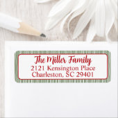 Green Stripe Return Address  ラベル (インサイチュ)