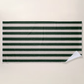 Green striped beach towel ビーチタオル (正面)