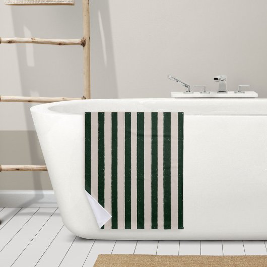 Green striped beach towel ビーチタオル