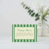 Green Striped Bridal Shower Display Shower エンクロージャーカード (スタンド正面)