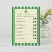 Green Striped Clover He said She said Game Card 招待状 (スタンド正面)