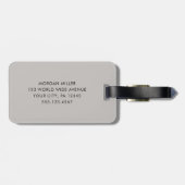 green striped Shadow Monogram retro camping ラゲッジタグ (裏面横)