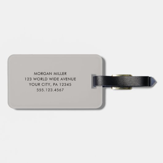 green striped Shadow Monogram retro camping ラゲッジタグ (裏面横)