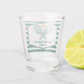 Green Striped Tennis Country Club Custom ショットグラス (裏面)