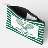 Green Striped Tennis Custom Country Club アクセサリーポーチ (見開き)