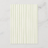 Green Striped Wedding Details エンクロージャーカード (裏面)