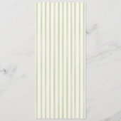 Green Striped Wedding Flat Menu メニュー (裏面)