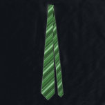 Green stripes ネクタイ<br><div class="desc">Irregular horizontal stripes in different shades of green</div>