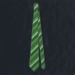 Green stripes ネクタイ<br><div class="desc">Irregular horizontal stripes in different shades of green</div>