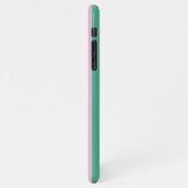 Green Stripes and Soft Pink iPhone 11 Pro Max Case iPhoneケース (左側)