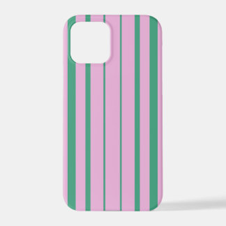 Green Stripes and Soft Pink iPhone 12 Pro Case iPhone 12 Proケース