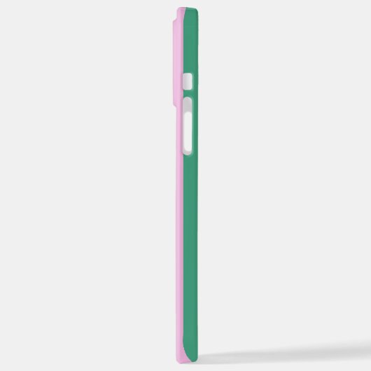 Green Stripes and Soft Pink iPhone 12 Pro Max Case iPhoneケース (左側面)