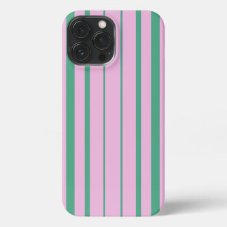 Green Stripes and Soft Pink iPhone 13 Pro Max Case iPhone 13 Pro Maxケース