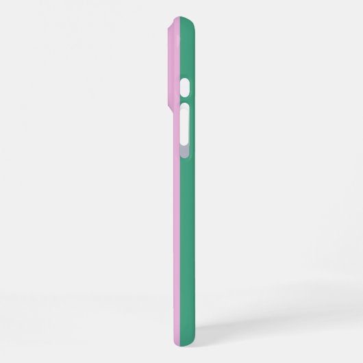 Green Stripes and Soft Pink iPhone 16 Pro Max Case iPhoneケース (左側面)