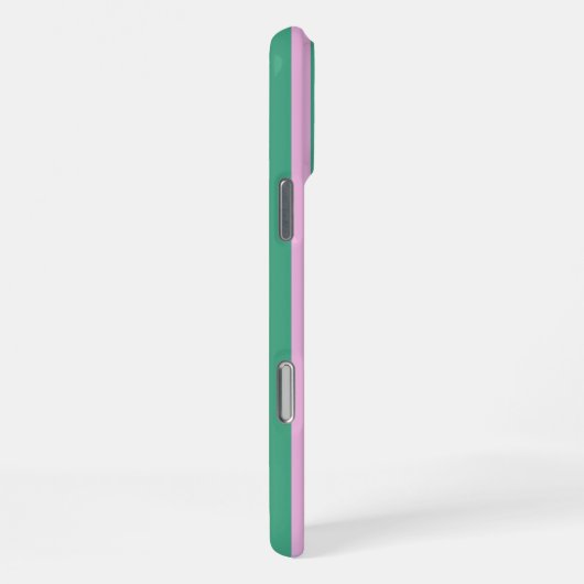Green Stripes and Soft Pink iPhone 16 Pro Max Case iPhoneケース (右側面)