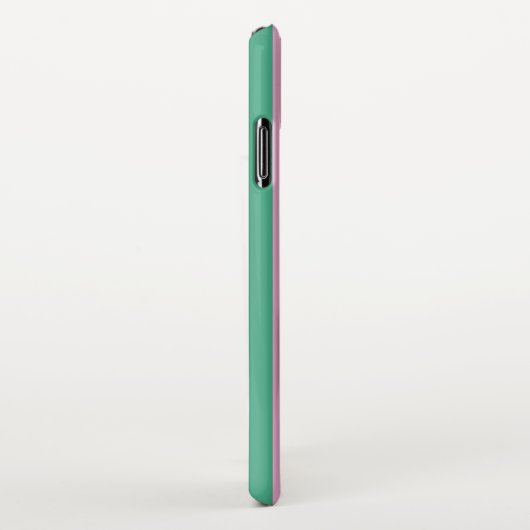 Green Stripes and Soft Pink iPhone XS Max Case iPhoneケース (右側)