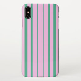 Green Stripes and Soft Pink iPhone XS Max Case iPhone XS Maxケース